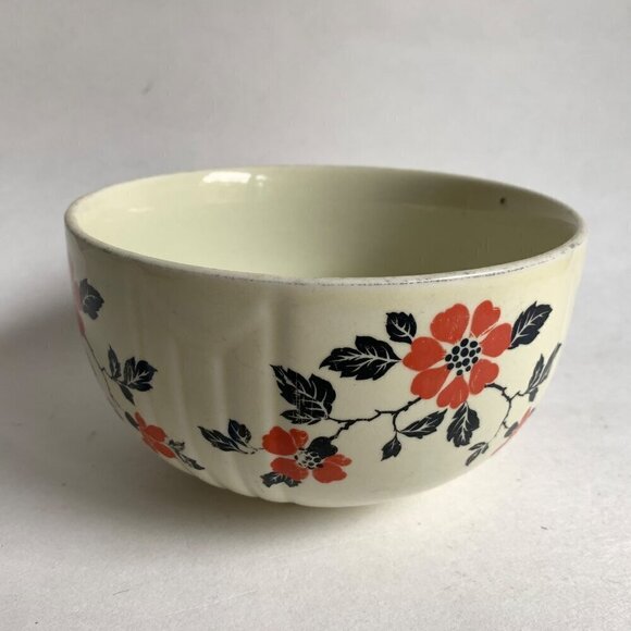 Hall's Kitchenware Bowl Orange Floral - Picture 3 of 7